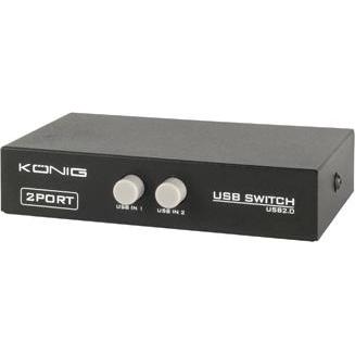 Default USB2 share hub, 2 PC/1 printer manuel knapper, Switch box