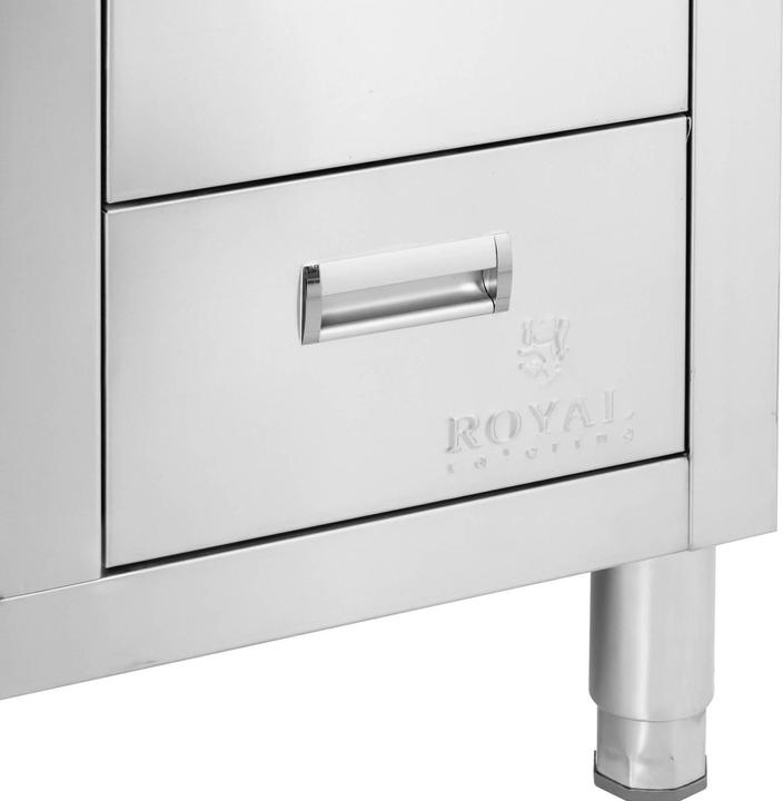 Image du produit Royal Catering Plonge inox sur meuble - 1 bac - - Acier inoxydable - 400 x 400 x 300 mm