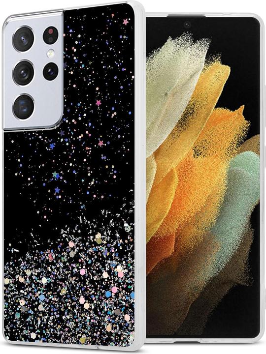 Actual product image Cadorabo TPU cover sparkling glitter (Samsung Galaxy S21 Ultra)