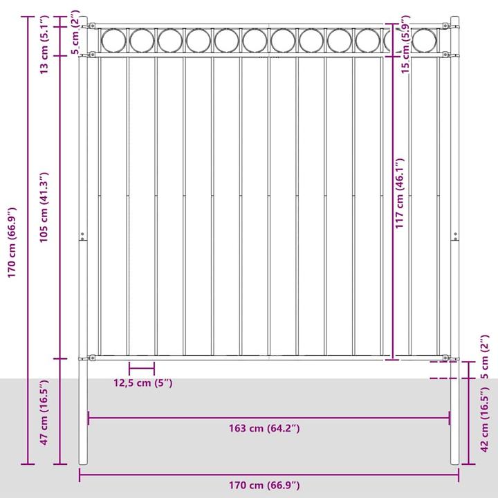 Produktbild vidaXL Moderner Zaun