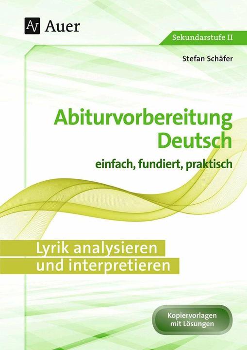 Produktbild Lyrik analysieren und interpretieren (Deutsch, Stefan Schäfer, 2023)