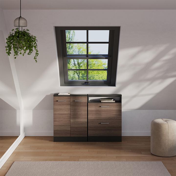 Produktbild Vichy Dachschrägenschrank Rion, Edelgrau/Anthrazit/Anthrazit, mit 2 Türen (46 x 60 x 81.60 cm)