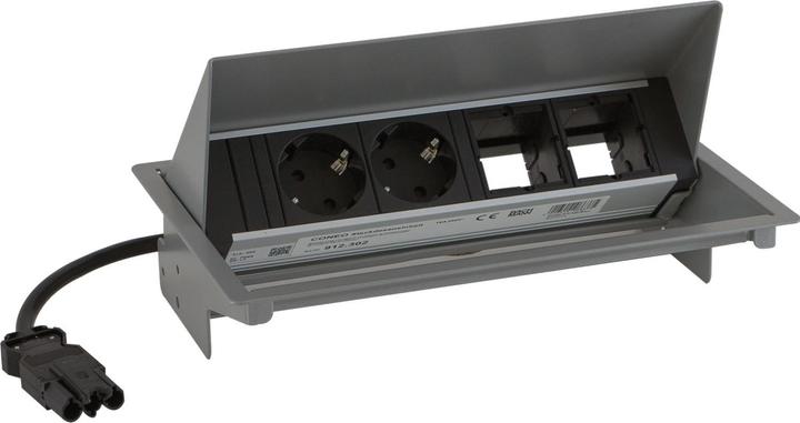 Image du produit Bachmann CONEO SET 2x contact de protection 2x ABD argenté (2x, CEE 7/3)