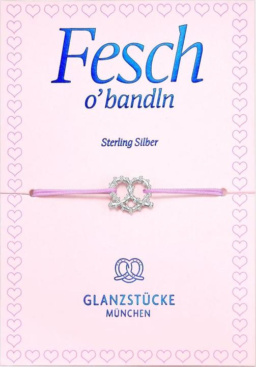 Actual product image Glanzstücke München Ladies bracelet heart pretzel - 36446 (22 cm, Sterling Silver)