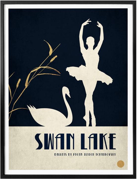Immagine prodotto Trenddeko Schwanensee - Lago dei cigni (40 x 50 cm)