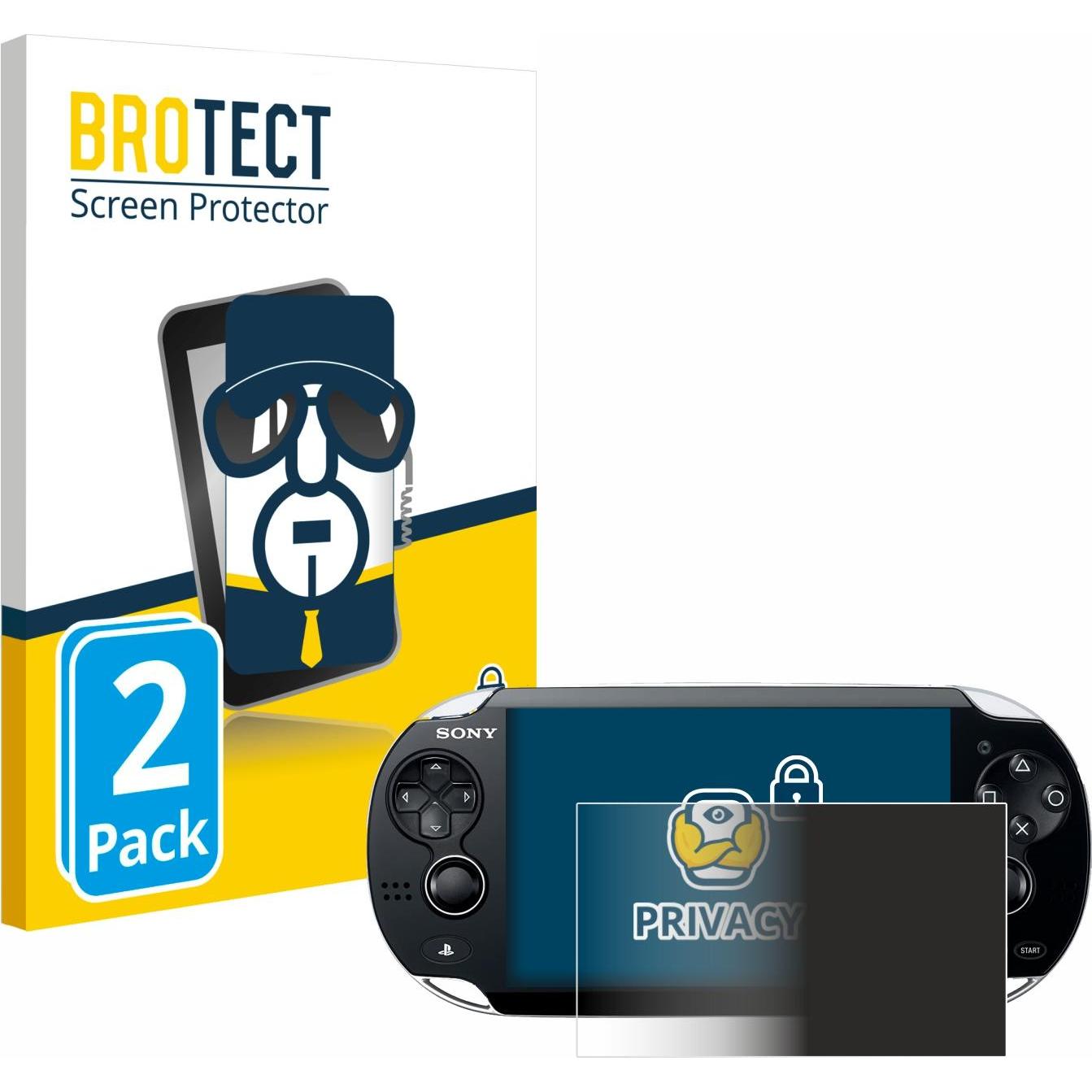 BROTECT Sichtschutzfolie Anti-Spy Privacy Folie Blaulicht-Schutz (PS Vita), Weiteres Gaming Zubehör, Blau