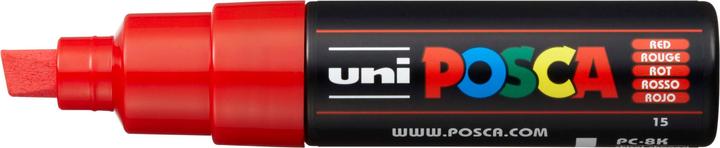 Actual product image Posca Marker PC-8K wedge tip (Red, 8 mm, 1 x)