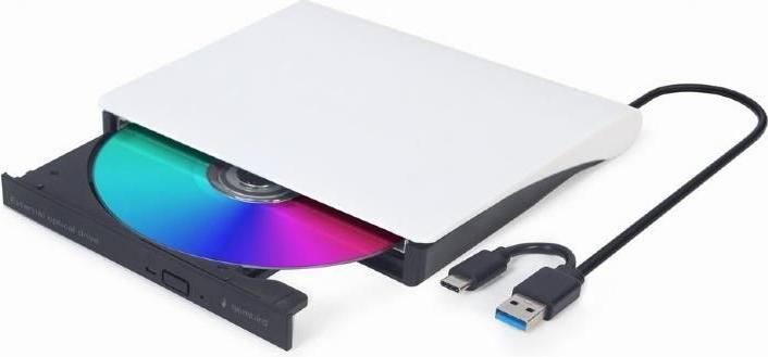 Gembird Externes USB-DVD-Laufwerk schwarz-weiss