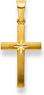 Image du produit Natsumi Schmuck Pendentif croix en or jaune 18K/750 mat/poli (750/18 K Or jaune)