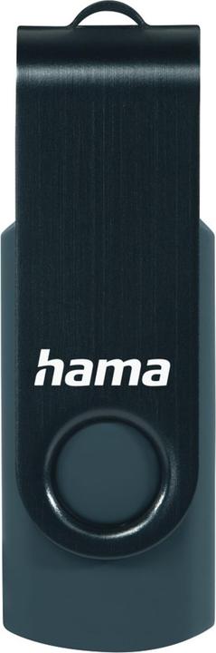 Immagine prodotto Hama Chiave USB Rotate, USB 3.0, 64GB, 70MB/s, Blu petrolio, Confezione sottile (64 GB, USB-A)
