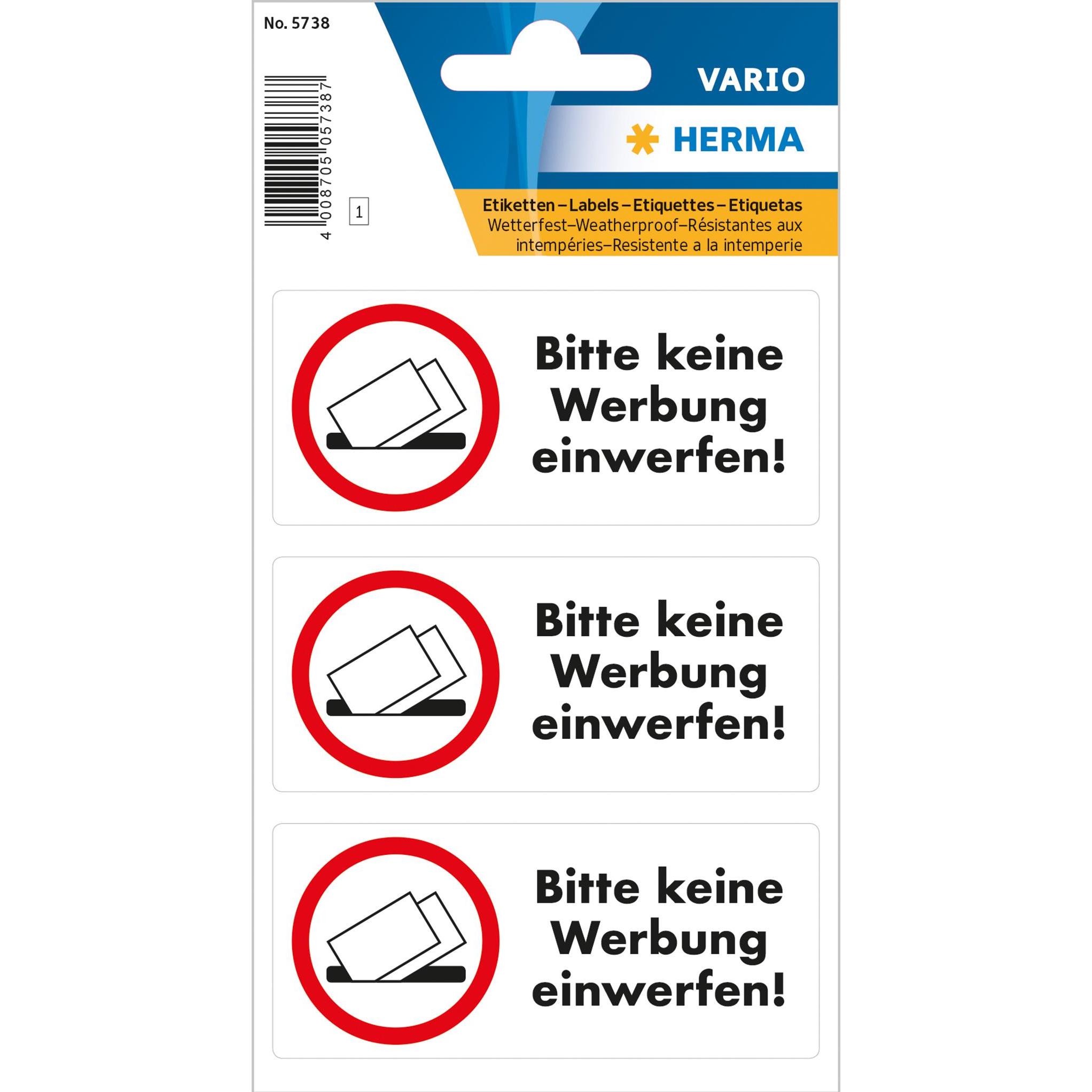 Herma, Sticker, Vario Hinweisetiketten