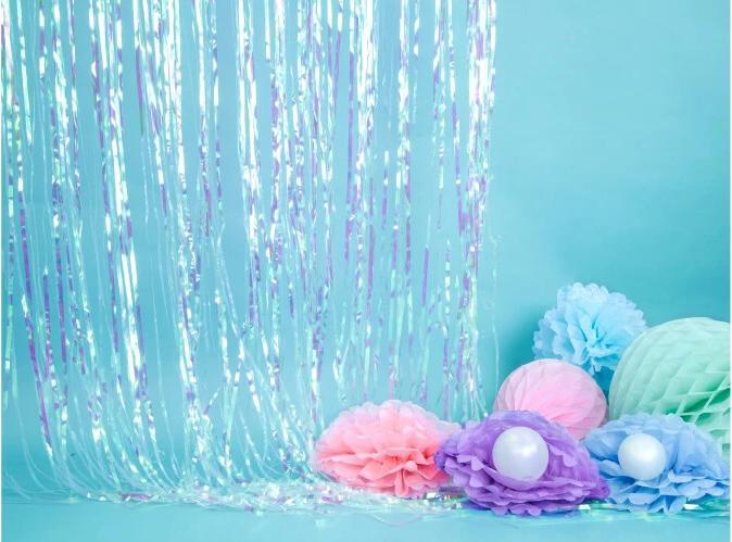 Produktbild Partydeco Partyaccessoire Vorhang 90 x 250 cm, Opal (1 Stück)