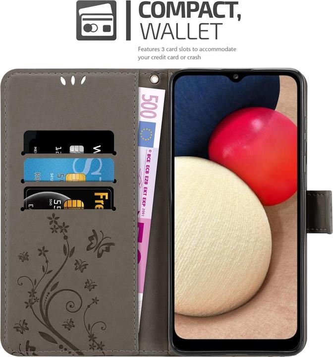 Produktbild Cadorabo Flower Book Cover (Samsung Galaxy A02s)