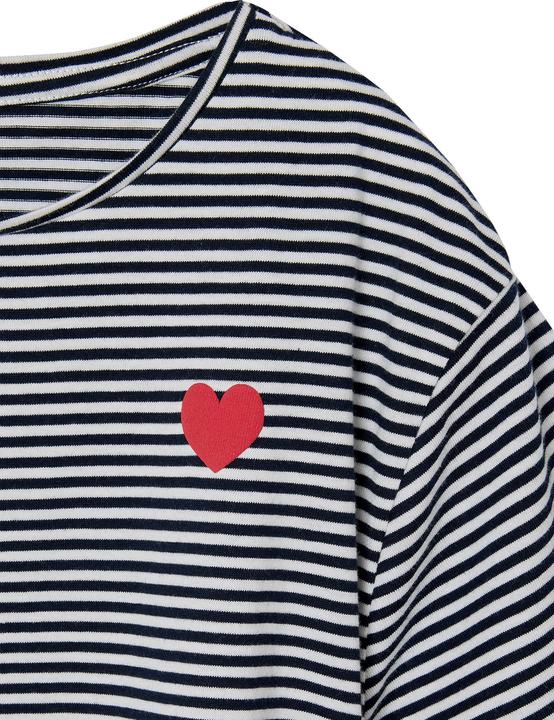 Produktbild Vertbaudet Gestreiftes Mädchen Cropped-T-Shirt mit Zierschleifen (110)
