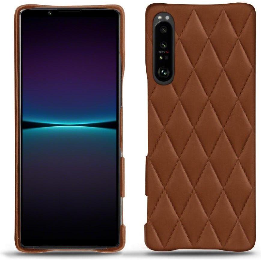Noreve Lederschutzhülle (Sony Xperia 1 IV), Smartphone Hülle, Braun