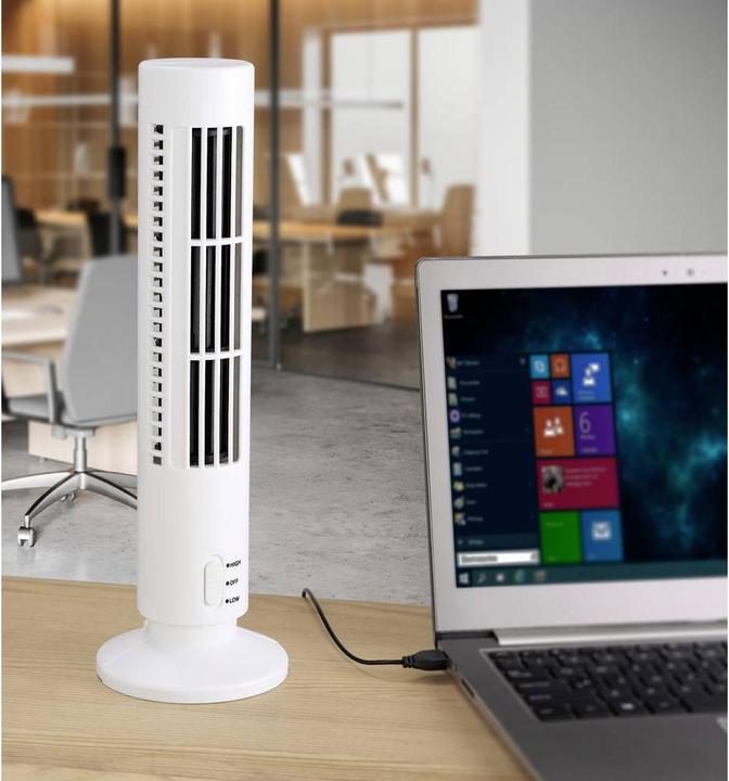 Produktbild Renkforce RF-USBF-690-WH USB-Ventilator (B x H x T) 105 x 335 x 105 mm