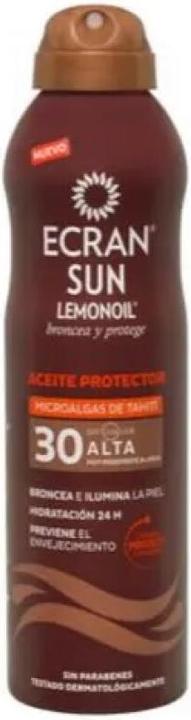 Actual product image Ecran SUN LEMONOIL Spray SPF30 250 ml (Suntan oil, SPF 30, 250 ml)