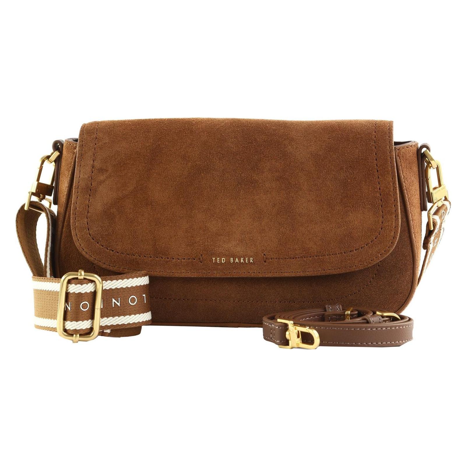 Ted Baker, Damen, Handtasche, Shayne Webbing Suede Crossbody Bag, Braun