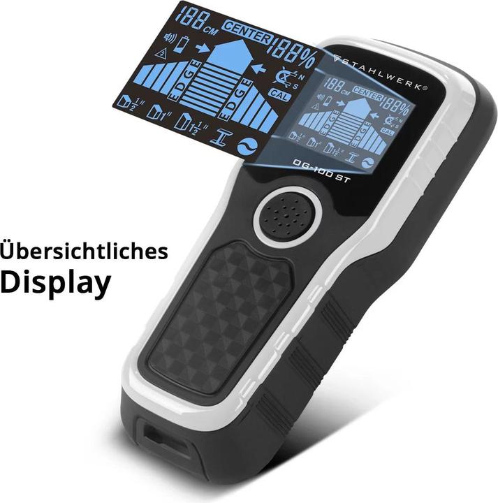 Produktbild Stahlwerk Ortungsgerät OG-100 ST Wandscanner, Metalldetektor, Leitungssucher