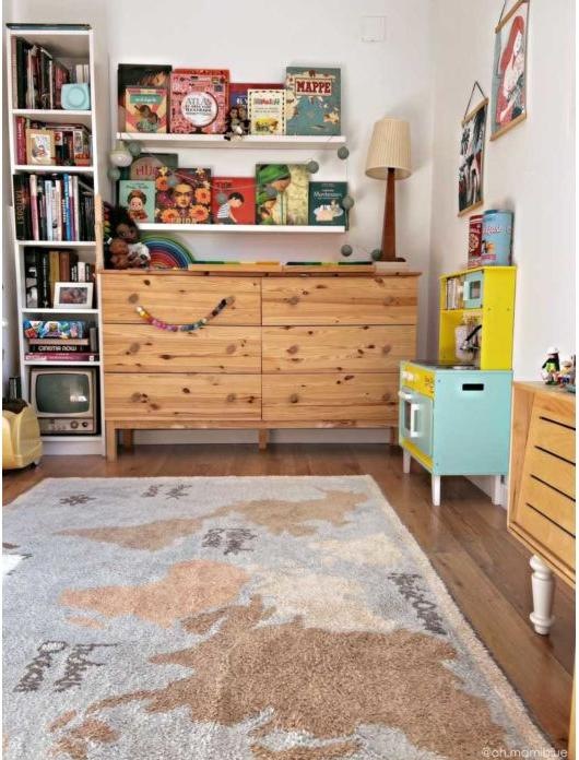Actual product image Lorena Canals Rug Vintage Map - XL (200 x 300 cm)