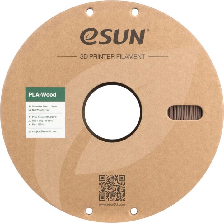 Actual product image eSUN PLA-Wood Walnuss Filament 1.75mm 1Kg (PLA, 1.75 mm, 1000 g)