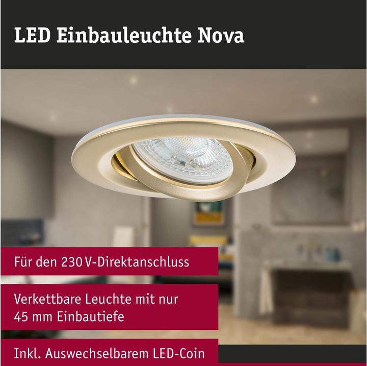 Image du produit Paulmann Einbauleuchte Nova Set (460 lm, GU10)