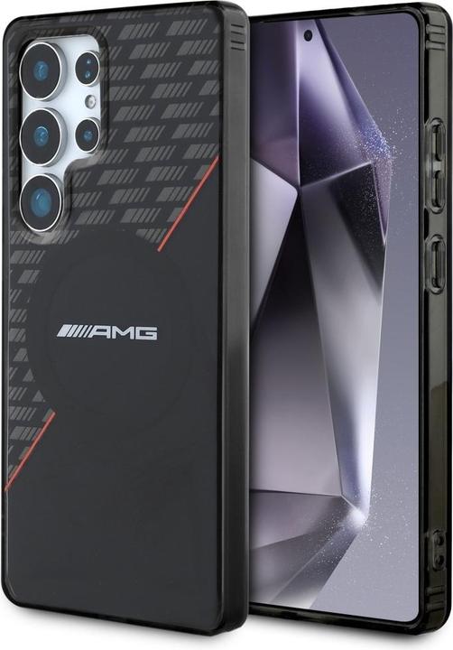 Produktbild Mercedes AMG Double Layer Rhombs MagSafe Case for Samsung Galaxy S25 Ultra - Black/Red (Samsung Galaxy S25 Ultra)