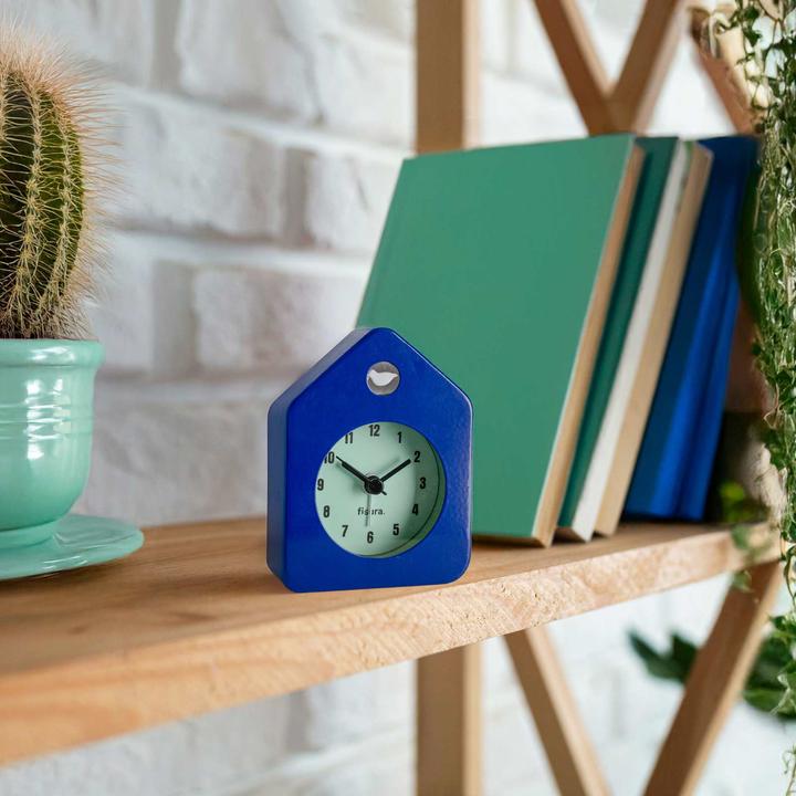 Actual product image Fisura MINI HOUSE ALARM CLOCK blue