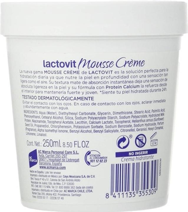 Lactovit Mousse Feuchtigkeitscreme 250 ml (Körpercreme, 250 ml)