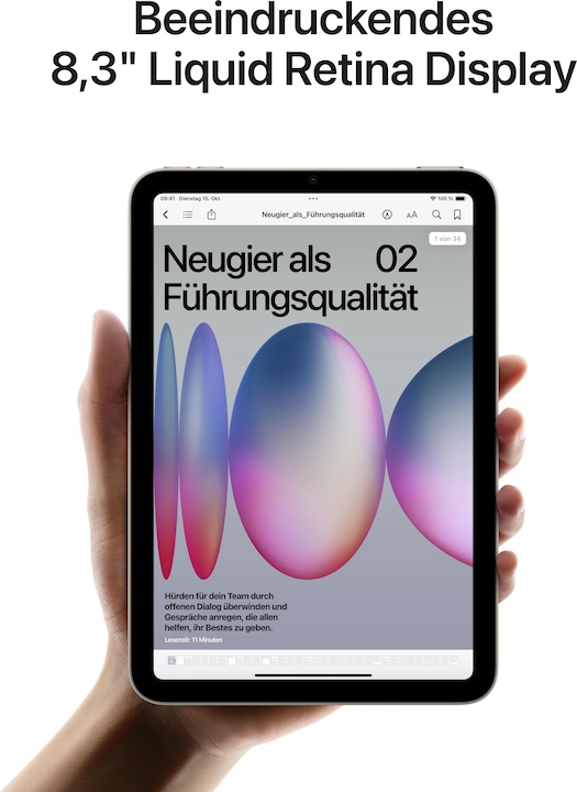 Actual product image Apple iPad mini (2024) (5G, 8.30", 128 GB, Space grey)