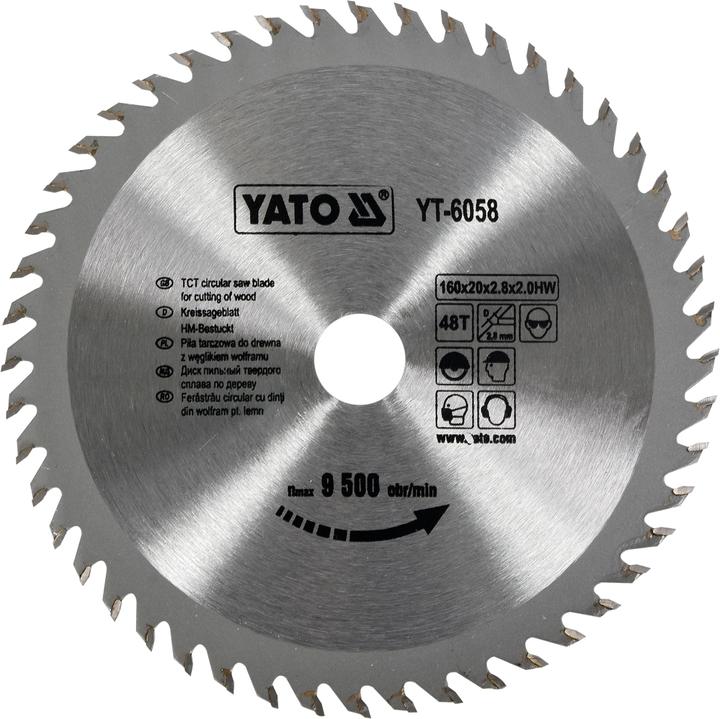 Actual product image Yato YT-6058 circular saw blade (e)
