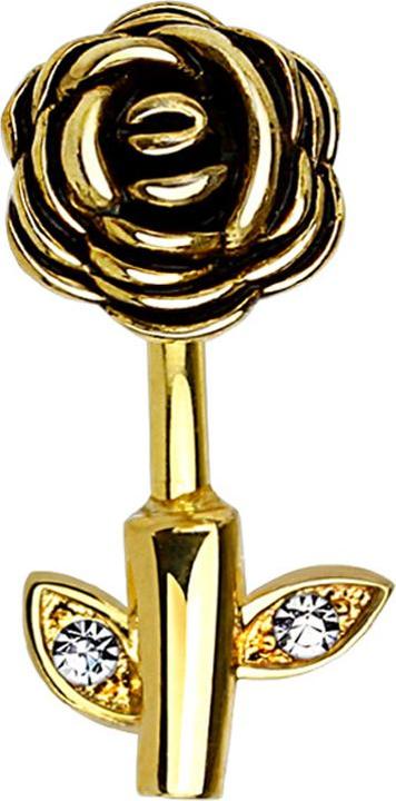 Immagine prodotto Star Piercing Banana Rosa placcata oro 14k (Ottone, Acciaio chirurgico 316L)