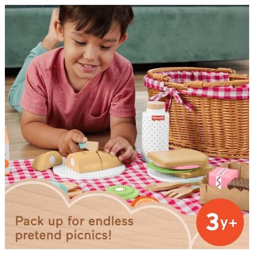Productafbeelding Fisher-Price Houten picknickmand set