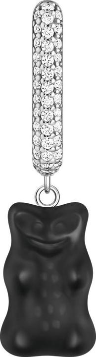 Image du produit Thomas Sabo Créole unique avec pendentif ours doré noir en version midi et pierres (Argent sterling 925)
