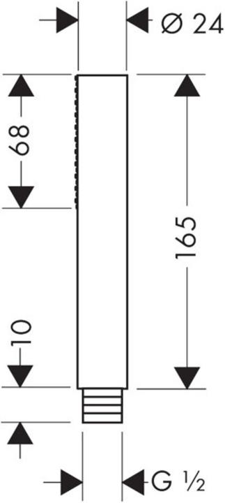 Produktbild Axor 1jet Stabhandbrause (1 Strahlart, 8 l/min)