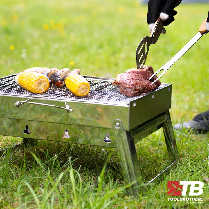 Productafbeelding Toolbrothers Outdoor Multitool Grill, roestvrijstalen barbecue bestek met vork, barbecue lepel