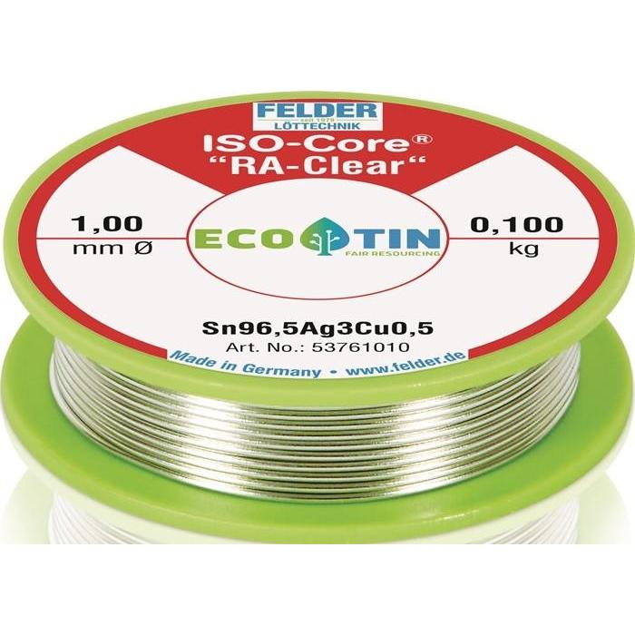 Felder Lötdraht 1mm 100g Sn96,5Ag3,0Cu0,5 (Distributore di filo per saldatura), Accessori per saldatore