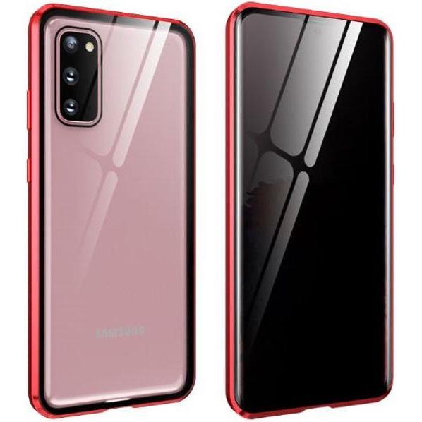 MU Classic 360 Grad Hülle mit Magnet-Technologie (Samsung Galaxy S20+), Smartphone Hülle, Rot
