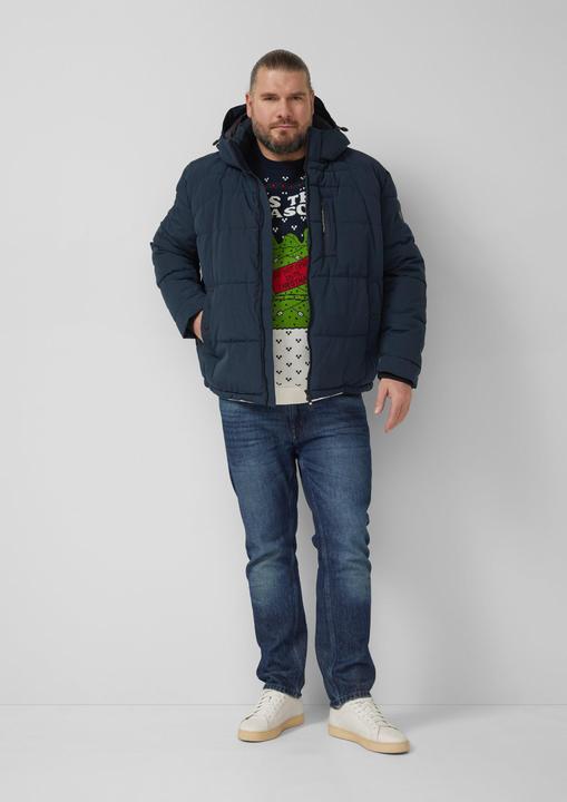 Produktbild s.Oliver Strickpullover Weihnachtspullover aus reiner Baumwolle mit Peanuts®-Motiv (3XL)