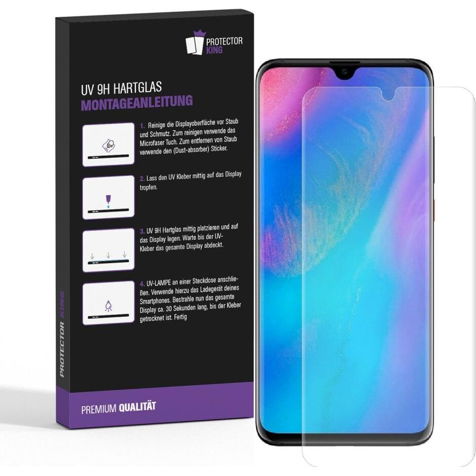 Thumbnail - Protectorking 1x UV Liquid Echtes Tempered 9H Panzerhartglas 3D KLAR (1 Stück, Huawei P30 Lite), Smartphone Schutzfolie