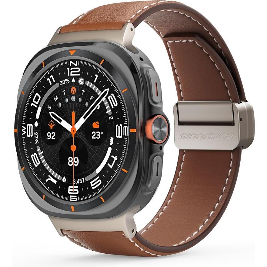 Thumbnail - Dux Ducis YA Series Echtleder Armband (47 mm, Echtleder), Uhrenarmband, Grau