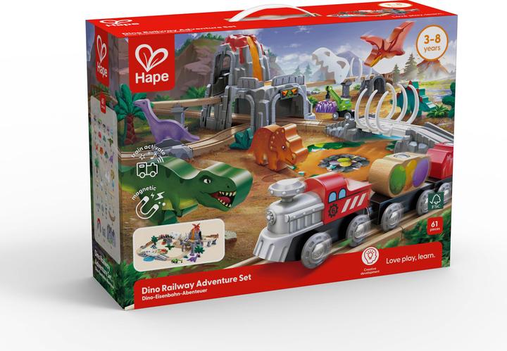 Actual product image Hape Dino railway adventure