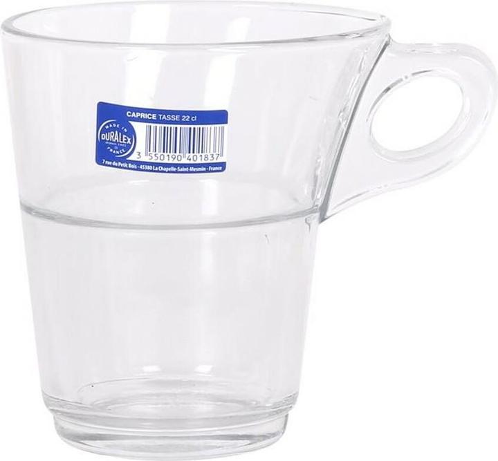 Duralex Satz von Kaffeetassen Caprice 220 ml 22 cl 6 Stücke (6 Stück) (220 ml, 6x)