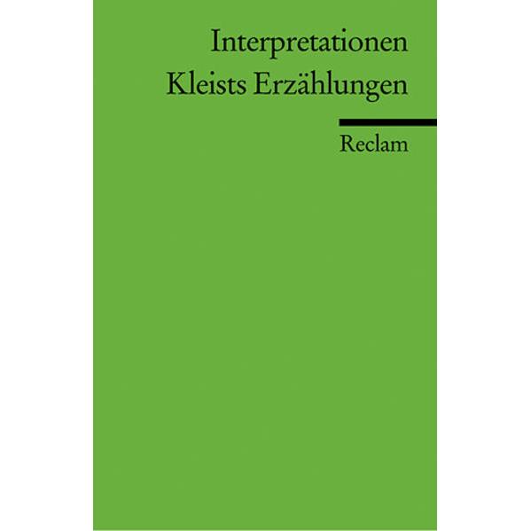 Interpretationen: Kleists Erzählungen, Schulbücher von Walter Hinderer