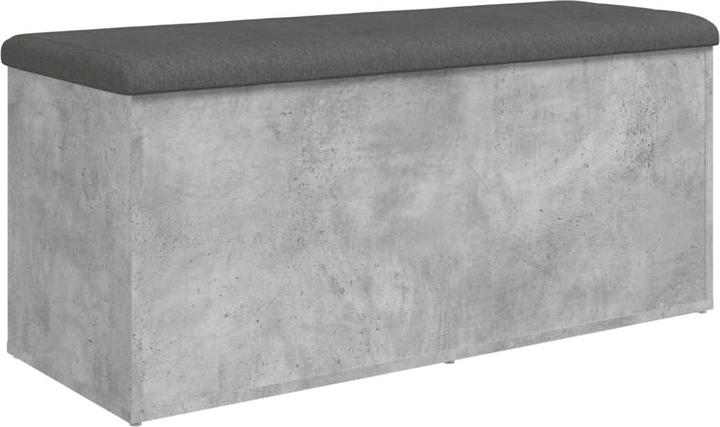 Actual product image vidaXL Bench with storage space concrete grey 102x42x45 cm (42 cm)