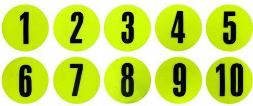 Actual product image Meta-tu-Victoria Meta marking discs numbers 1-10