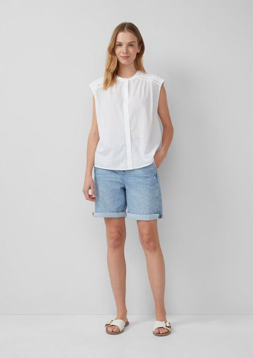 Immagine prodotto s.Oliver Bluse Weites Blusentop mit Raffung und Spitzen-Detail (48)
