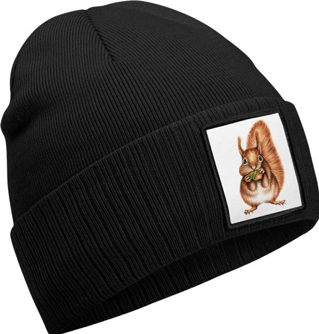Produktbild Polypins Mütze Eichhörnchen schwarz (One Size)