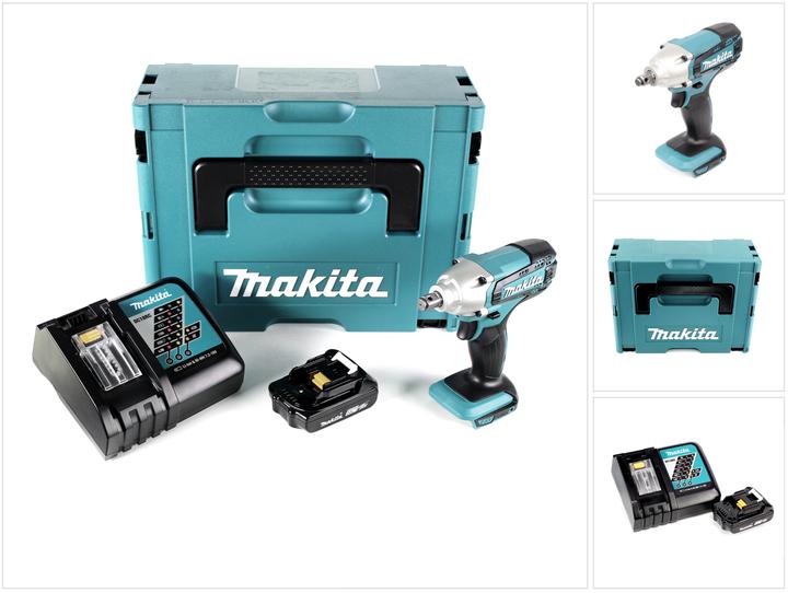 Produktbild Makita DTW 190 RA1J Akku Schlagschrauber 18 V 190 Nm 1/2" + 1x Akku 2,0 Ah + Ladegerät + Makpac
