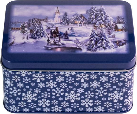 Actual product image miniSchoggi Cookie tin winter landscape, 143 x 102 x 83 mm